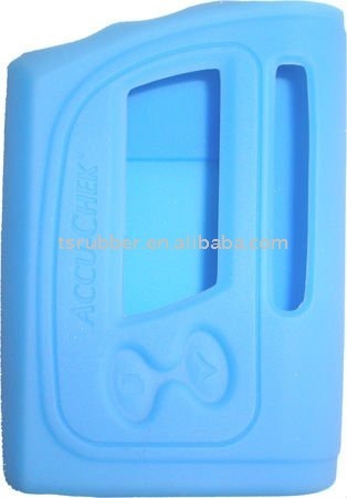 Blue silicone case for blood pressure meter