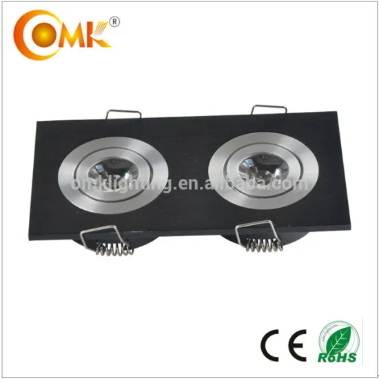 2*1W/2*3W Square black adjustable led cabinet light OMK-D216S-2