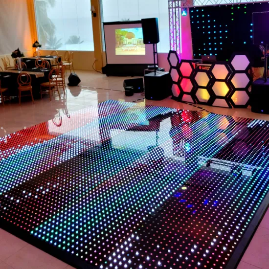Colorful LED Dance Floor: Outdoor Event, Disco, DJ Night Club Experience