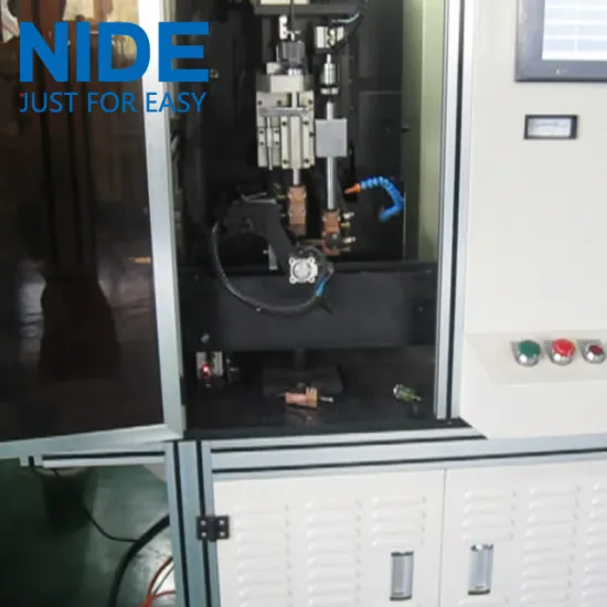 Automatic rotor commutator hook fusing machine