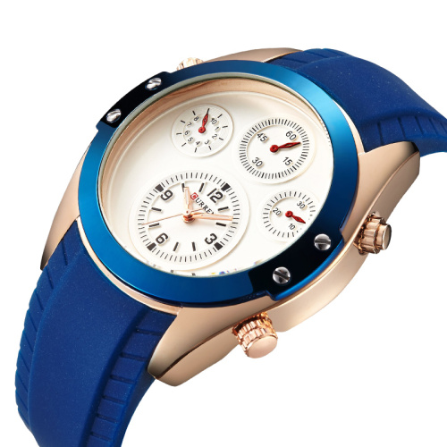 custom brand quartz watch silicone strap wristwatch