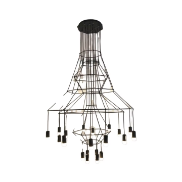 Modern Aluminum Acrylic Chandelier for Home and Commercial Interiors