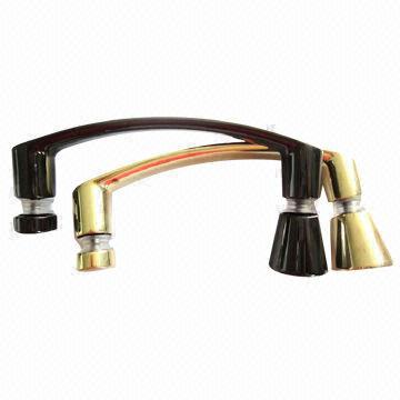 Shower Handle for Bathroom, Made of Zinc-alloy, with Black and Gold Plating