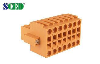 Female Sockets 3.50mm Screwless Plug In Terminal Block 2*2P