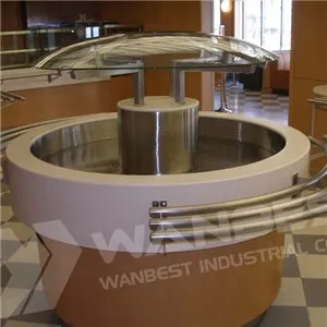 Tristone White Restaurant Buffet Serving Counter