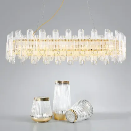 Crystal chandelier for luxurious living room lighting