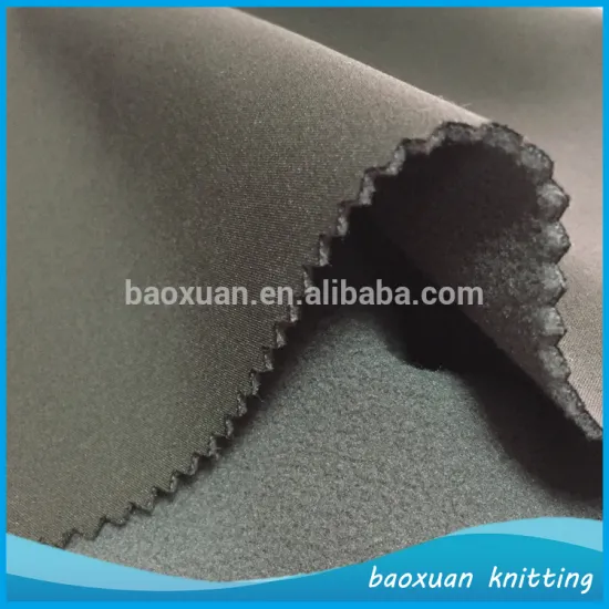 100%polyester spandex waterproof bonded fleece jacket fabric acc