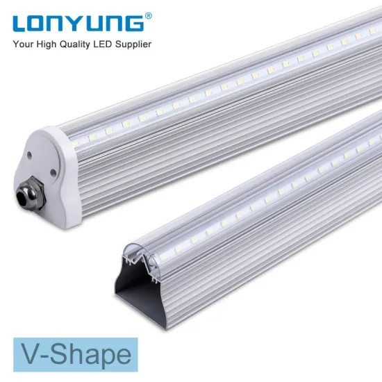 V-Shape T8 Integrated LED Tube Light 22W/25W for Cooler and Freezer with ETL DLC Premium
