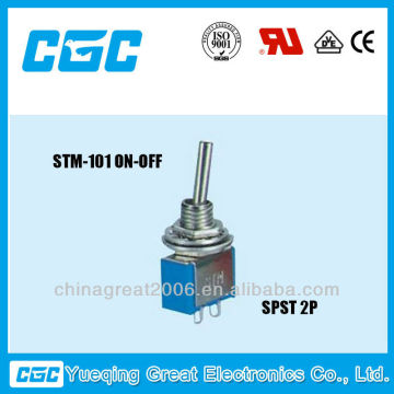 High Quality STM-101 6a 125v on on miniature reset toggle switch