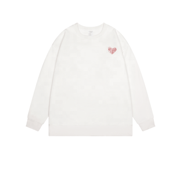 Peach Heart Pullover Blank Sweatshirts Sweater Fleece