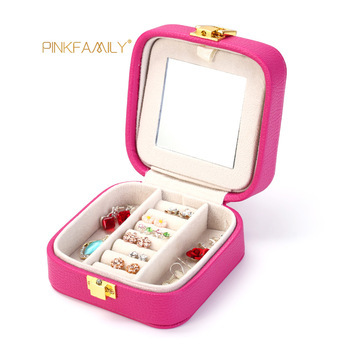 China factory fashion kids leather jewelry storage box for sale