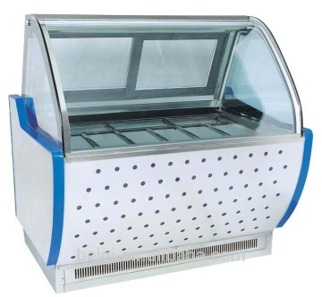 commercial ice cream display freezer