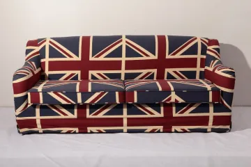 American style three seat fabric wood frame chesterfield living room sofa