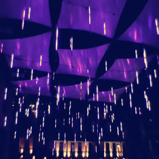 Sound control dmx 3D meteor tube 2M