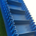 Blue PU Cleated Conveyor Belt With Baffle