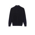 Men's Knitted Full Zip Mock-Neck Stretchable Cardigan