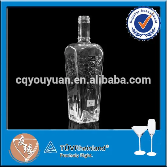 China Chongqing odd-shaped glass wine bottle for vodka