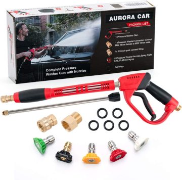 Bison Power Pressure Washer Replacement Trigger Gun with 2 Dual Extension Lance