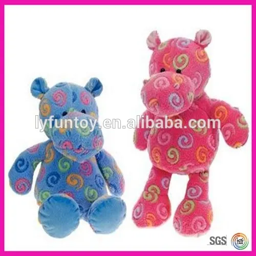 plush customized hippo stuffed lovely toy swirl soft toys