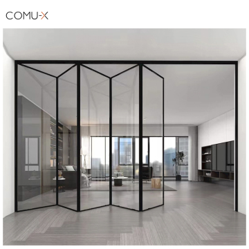 Customized Soundproof Aluminum Bifold Patio Door with Tempered Glass