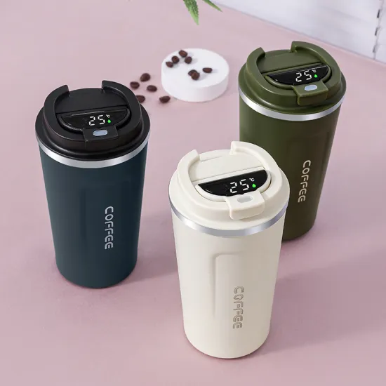 Smart Temperature Display Stainless Steel Coffee Cup with Vacuum Insulation