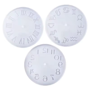 Roman Arabic Numerals Resin Molds Silicone Wall Clock