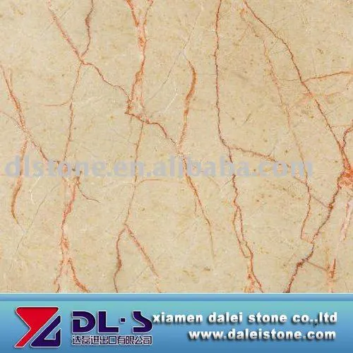 red line cream marble tile