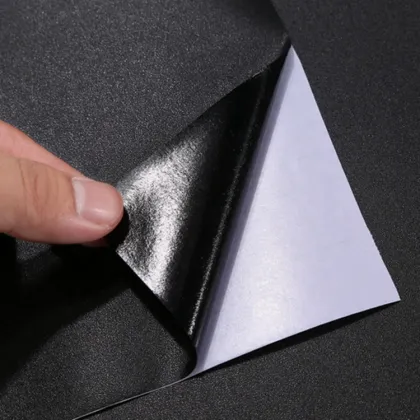 Black PVC Self-Adhesive Bedroom Office Wallpaper