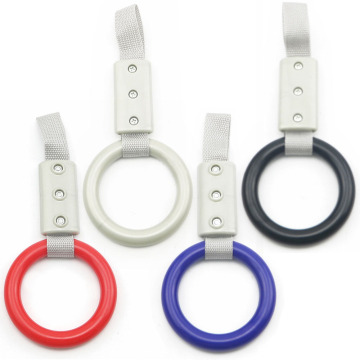 JDM Racing Vehicle Rear Warning Loop: AUSO Round Car Interior Pull Ring for Subway Train Bus Handle Strap Charm