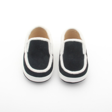 Black Boy Boat shoes Leather kids casual shoes