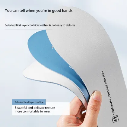 PORON Shock-Absorbing Casual Sports Shoes with Anti-Odor Cowhide Insole