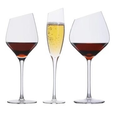 Premium Selection Handmade 17 oz Lead-free Crystal Shot Glass with Long Handle for Red or White Wine