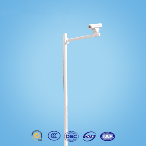 Poste de iluminación de tráfico de monitor de cámara CCTV con pintura