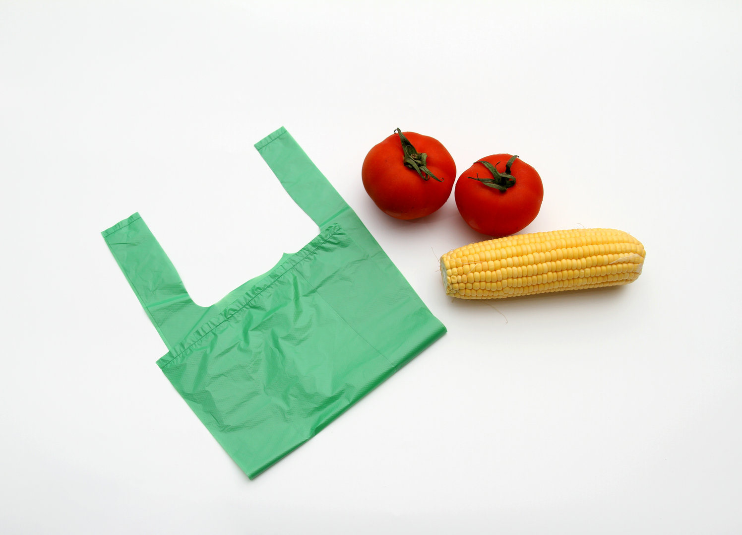 HDPE Plastic Green T-Shirt Bag Shopping Bag Trash Bags