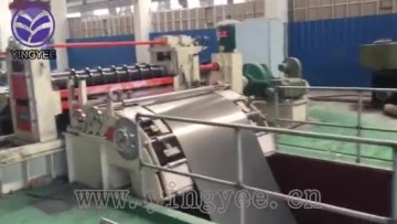 Linea di produzione con una bobina in acciaio ad alta velocità