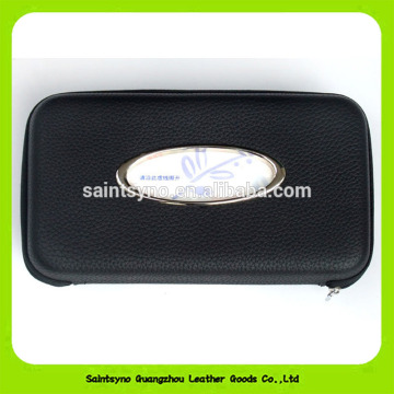 Wholesale storage holder facial PU leather tissue cover box 16007