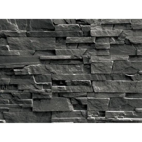 Cheap High Quality Black Slate Culture Stone Tile for House Cladding