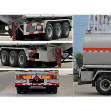 Semi-remorque de transport de réservoir liquide inflammable de tri-essieu de 11m