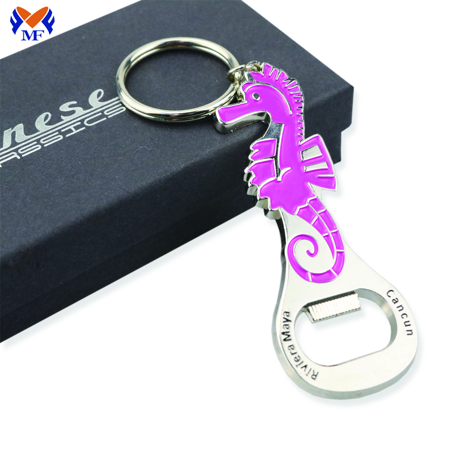 Metal horse bottle opener keychain in bulk