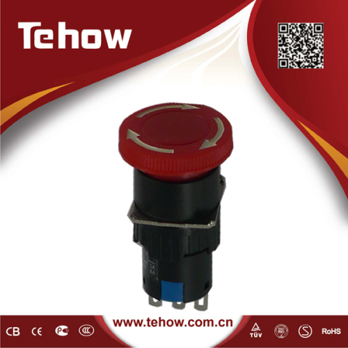 mushroom head pushbutton switch with IEC standard