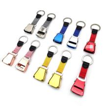 Laser Logo Strap Airplane Seat Belt Buckle Keychain