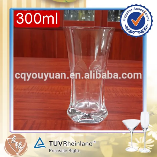 Super white glass crystal clear 300ml alcohol drinking glass cup set