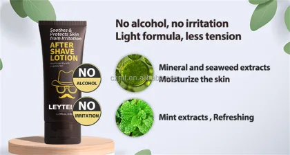 Private Label Organic Barber Aftershave Lotion for Beard Care and Shaving