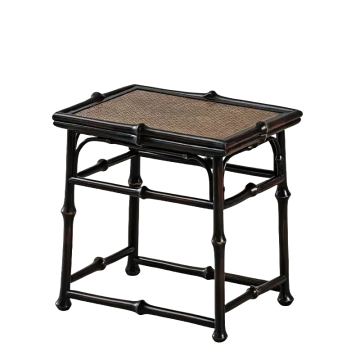 Minimalist Dark Bamboo Frame Stool for Modern Living and Gardens