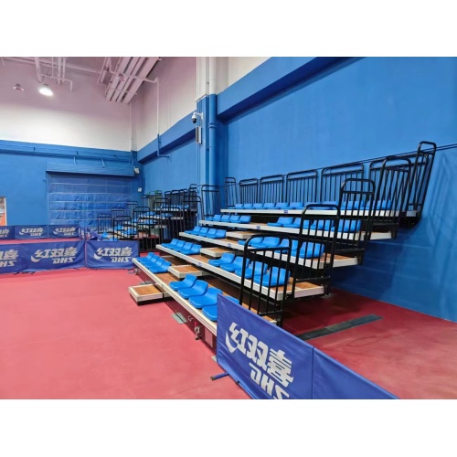 Low backrest telescopic bleacher stadium seats