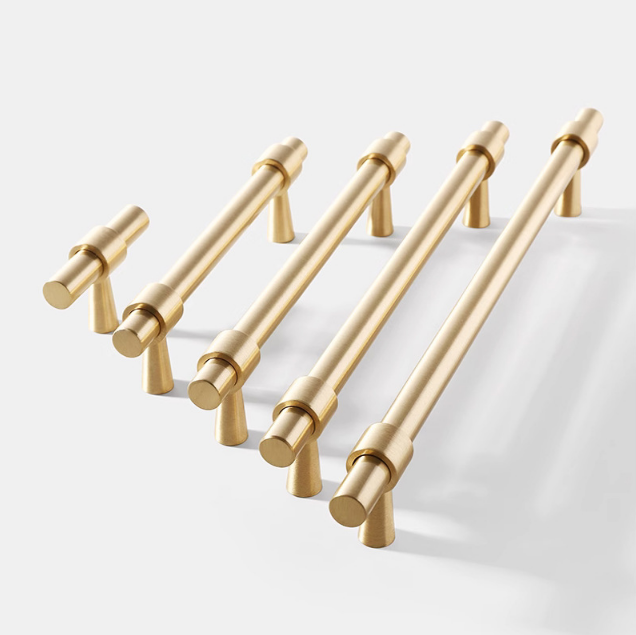 brushed brass cupboard handles