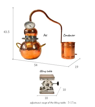 3L Household Traditional Copper Distiller