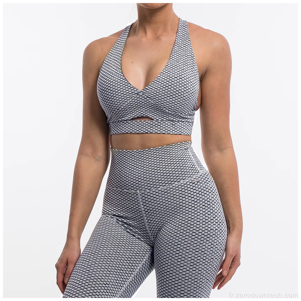 Femmes Sportswear Sportswear Crop Top Soutien-gorge et Legging