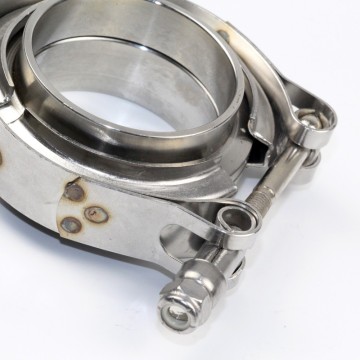 SUS 304 95MM Turbo Exhaust Downpipe V Band Flange Clamp Kit