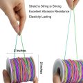 Cable de cuerda elástica elástica del arco iris para hacer joyas